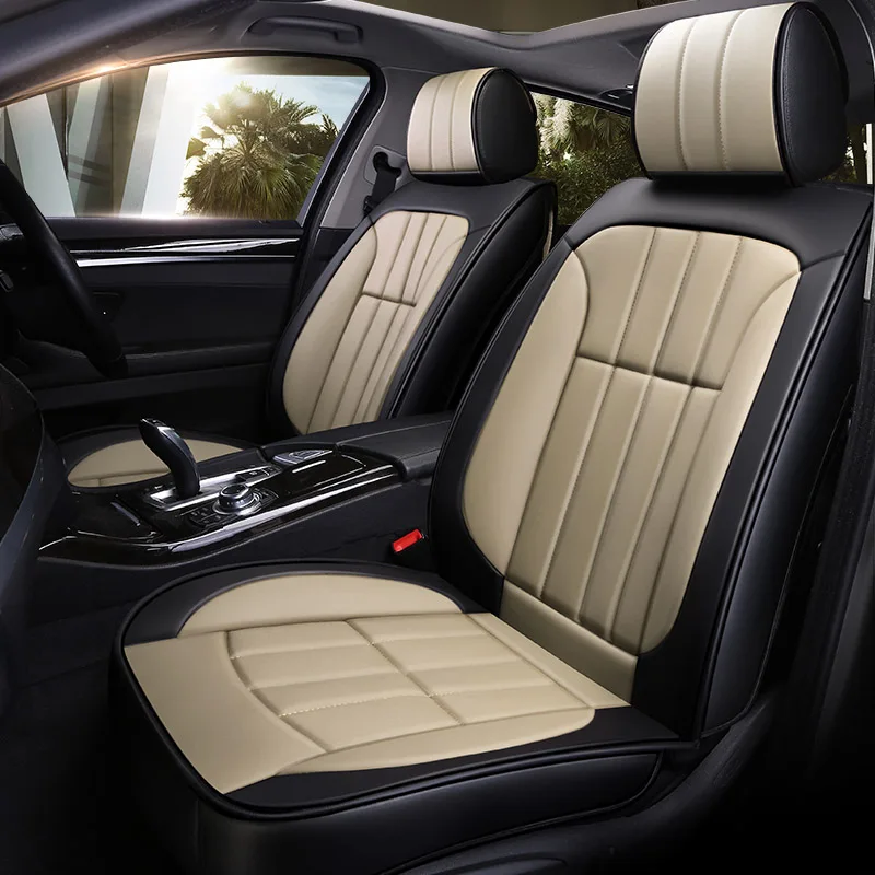 beige Универсальные автомобильные чехлы на сиденья для hyundai solaris hyundai getz Elantra Tucson veloster creta i20 i30 ix35 i40 автомобильные аксессуары - Название цвета: beige