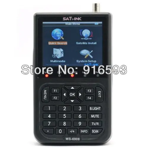 Цифровой спутниковый счетчик SATLINK WS 6908 (большое меню) TFT 3 5 дюймов приемник для