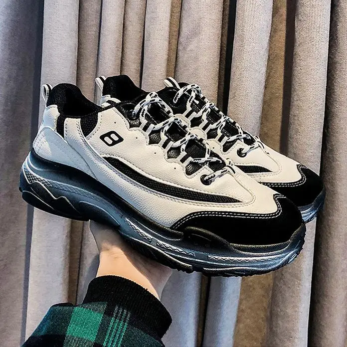 2019 Новая Осенняя обувь zapatos de hombre adulto кроссовки на массивном каблуке модные
