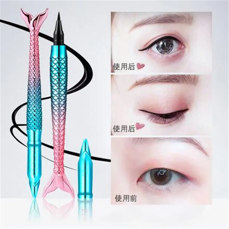 Новинка карандаш подводка с изображением русалки и звезд Водостойкий Точная