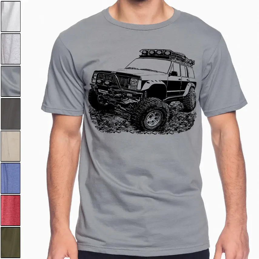 Новинка, крутая футболка для внедорожника Jeep Fan Cherokee XJ 2nd gen, смешная S-3XL футболка разных цветов