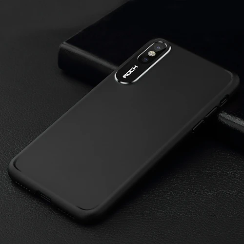 ROCK тонкий защитный чехол для iPhone X, противоударный чехол с рисунком для iPhone X 10, прозрачный защитный чехол - Цвет: Black
