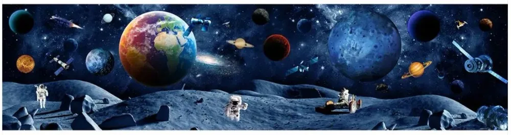 3d обои на заказ фото Вселенная Галактика земля астронавт весь дом фон домашний