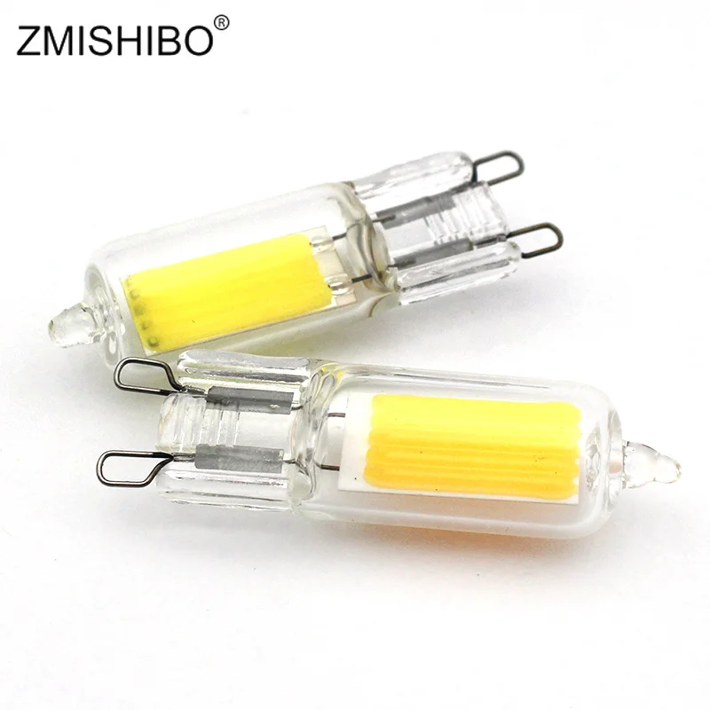 ZMISHIBO 10 шт./лот COB светодиодные лампы G9 для люстры внутреннего освещения 220 240 в 2 Вт