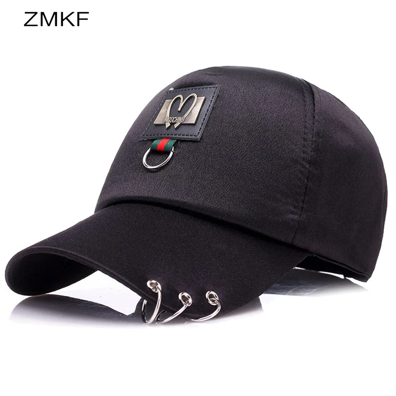 2018 кольцо Кепки Для женщин Бейсбол с золотые кольца Цвет Snapback хип-хоп Шапки для