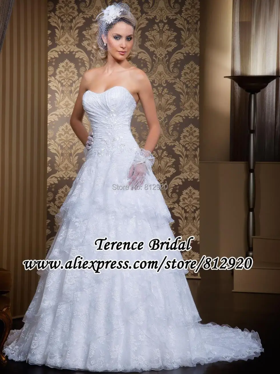 Кружевное Свадебное платье А-силуэта со съемной юбкой | Свадьбы и торжества