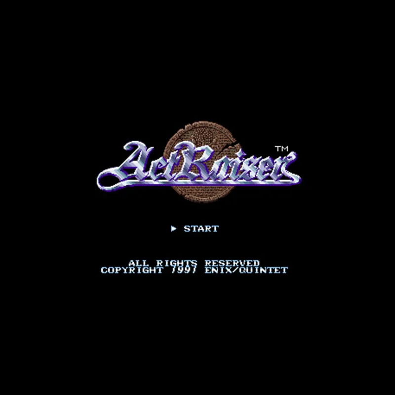 

ActRaiser 16 bit Big Gray Game Card For NTSC Game Player Drop Shipping