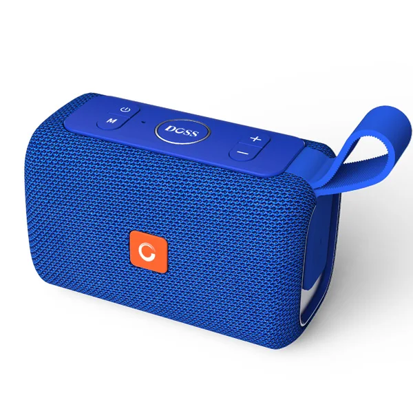 DOSS E-go Колонка Водонепроницаемая IPX6 Bluetooth Динамик Mini Портативная Беспроводная Акустика 3D Стерео Мощный Бас c Встроенный Микрофон Hands Free для iPhone Телефона Компьютера Ноутбука Поддержка TF AUX - Цвет: Синий