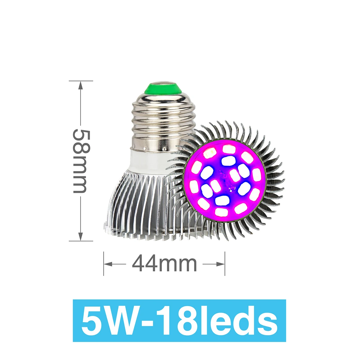 5W 4PCS/Lot E27 LED Growing Lamp 80W 50W 30W 10W 5W 220V Red Blue UV IR LED Chip Full Spectrum For Flower Vegetable Hydroponic Grow - Испускаемый цвет: 5W
