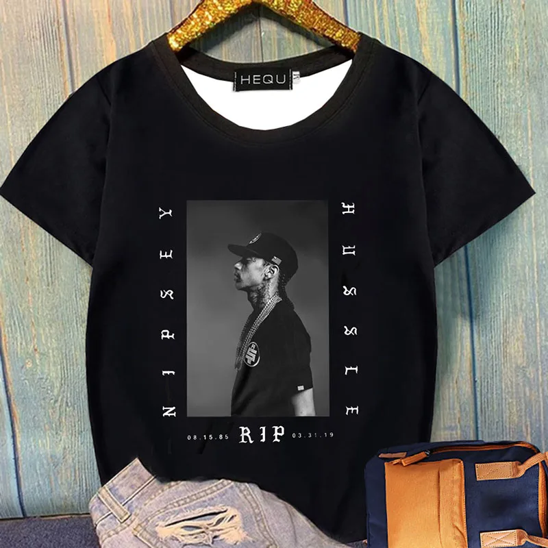 Футболки memento Nipsey Hussle, летние крутые Топы с коротким рукавом, футболки в стиле хип-хоп, повседневные свободные черные хлопковые футболки