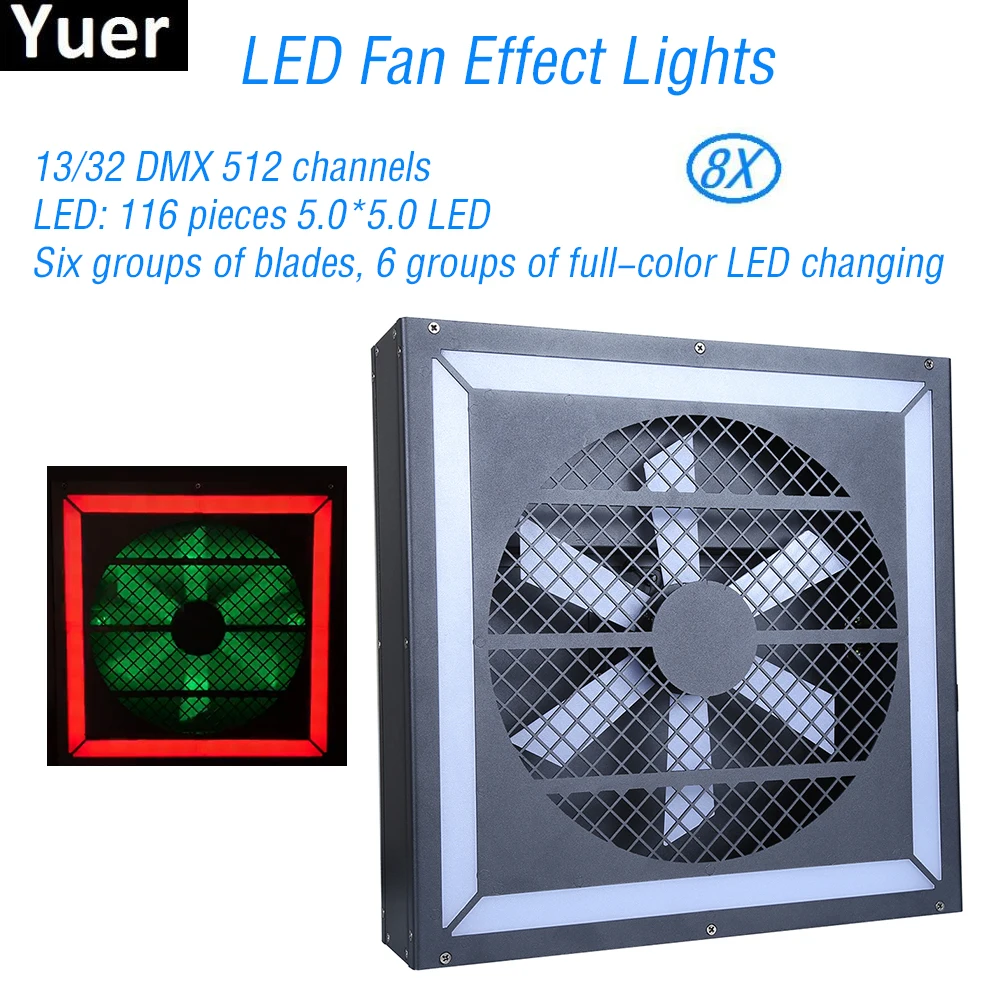 

Новый светодиодный вентилятор эффект света 116 штук 5,0*5,0 светодиодный DMX512 мигающие стробоскопические огни для танцев клуб DJ Дискотека вечер...