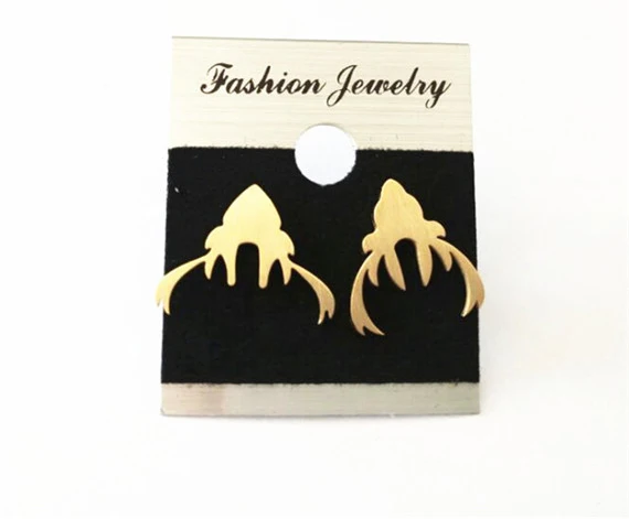 Small Deer Antler Horn Reindeer Stud Earrings For Mom Sister Children Best Friend Christmas Gifts Stainless Steel Brincos Bijoux|stud earrings|best