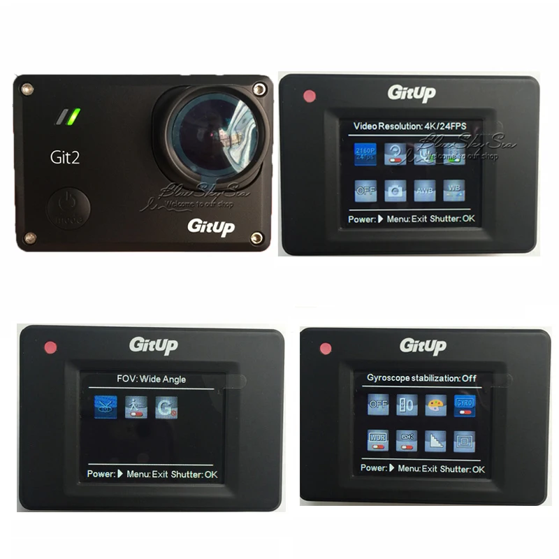 Gitup git2 Pro HD1080P Водонепроницаемый удаленного Спорт действий Камера 2 К 30fps Wi Fi