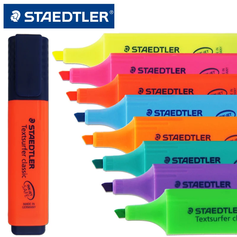 5 шт. Staedtler Textsurfer классический маркер хайлайтер косой Совет неоновые