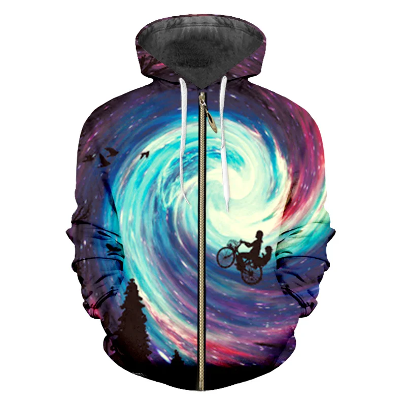 OGKB толстовки на молнии для мужчин 3D пуловер с принтом пейсли Галактика