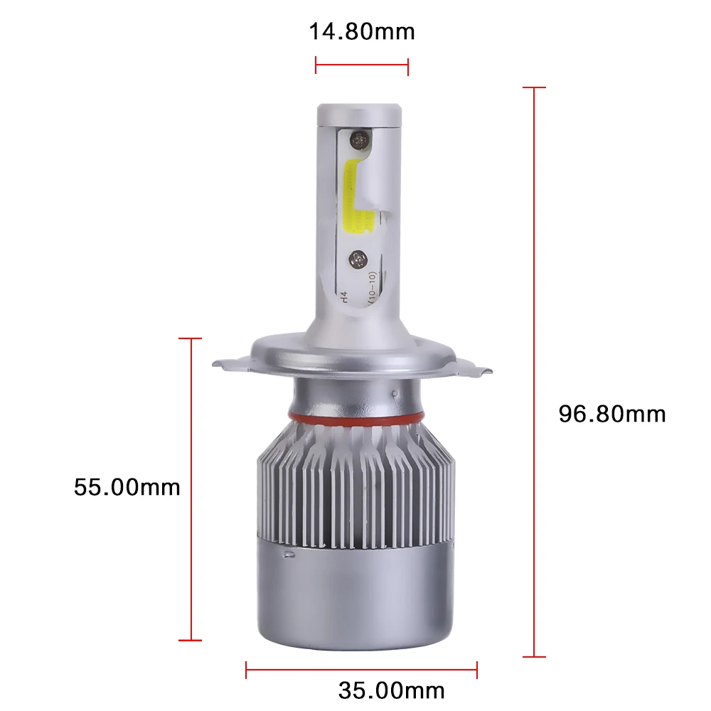 Супер яркая светодиодная лампа H4 автомобильная фара H1 H7 H8 H11 HB3 9005 9006 HB4
