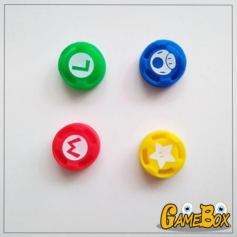 10 компл./лот NS Switch Joy Con 3D аналоговые колпачки (набор из 4 шт.) Силиконовые цветные