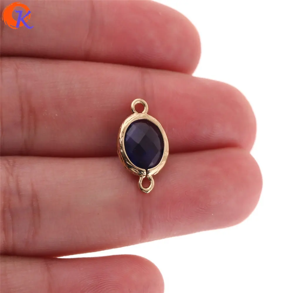 Royal Blue Cordial Дизайн 50 шт 10*18 мм аксессуары для ювелирных изделий/коннекторы с кристаллами/DIY Изготовление сережек/амулеты ювелирные изделия/ручная работа/фурнитура для сережек - Цвет: Royal Blue