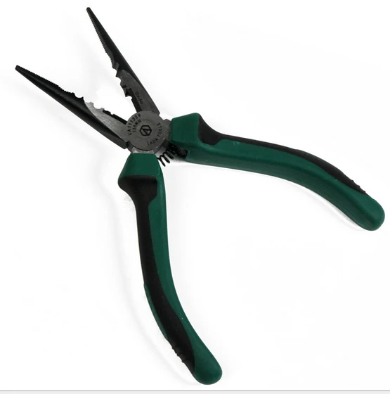 

AXY61 CR-V Needle Nose Pliers Jewelry Making Hand Tool Black 160MM Shear Diameter 2MM Maintenance Tool Clamp
