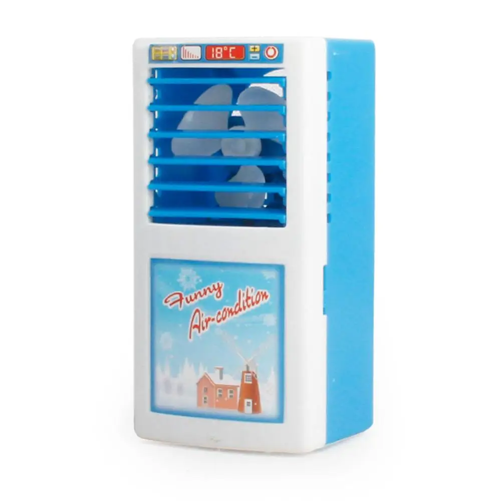 Air Conditioner Blue Детский мини-кухонный холодильник/соковыжималка/рисоварка для детей, ролевые игры, игрушки, моделирование, кухонные игрушечные инструменты, набор, подарки для детей - Цвет: Air Conditioner Blue