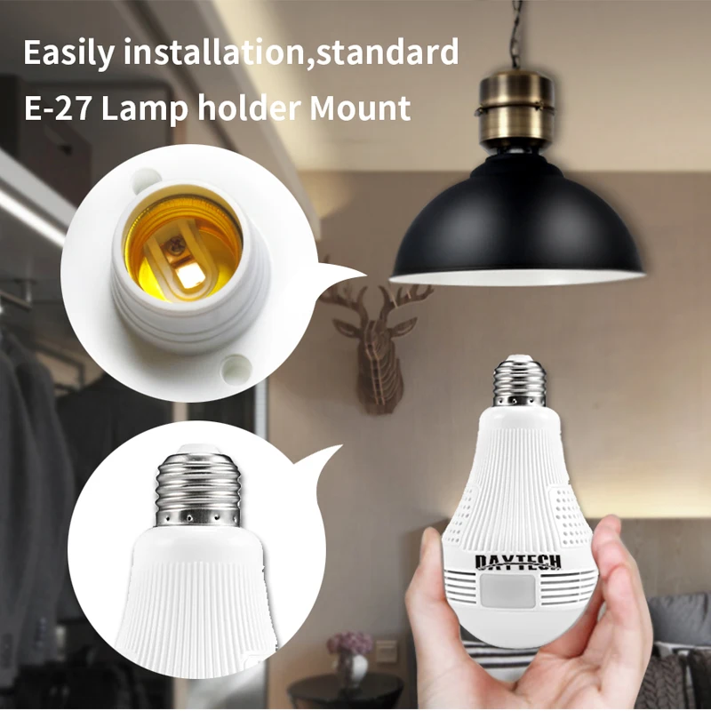 Daytech HD 2MP 1080 P/960 P CCTV Wifi камера Видео Аудио крытое ночное видение панорамный широкий