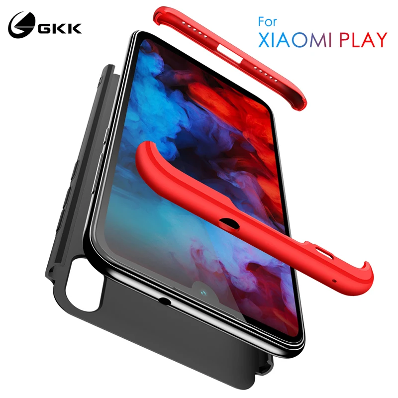 Оригинальный чехол GKK для Xiaomi Mi Play защитный на 360 градусов все включено 3 в 1