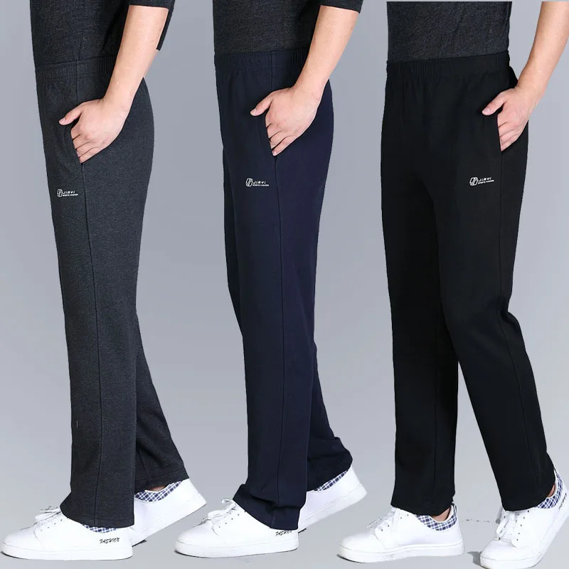 

New Arrival Fashion Winter Thick Pants Men Loose Large Cotton High Waist Trousers Casual Full Length Elastic Waist Plus Size 5XL