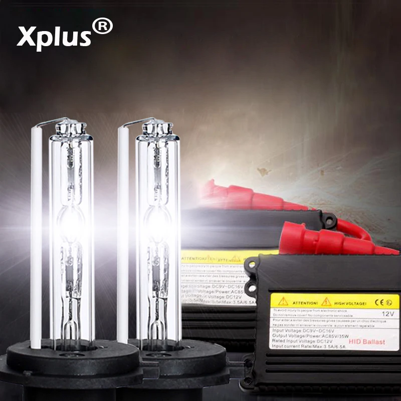 Ксеноновая тонкая лампа Xplus 55W35W HID H1 H3 H4 H8 H7 H11 9005 9006 880/1 теплая белая ксеноновая