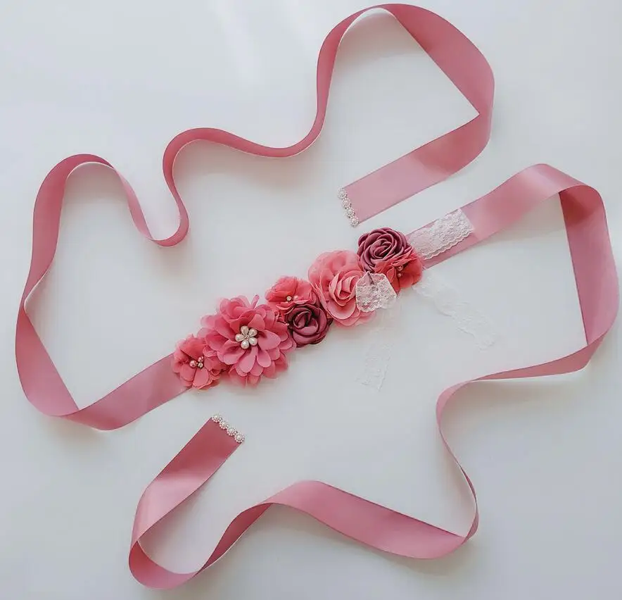 rose red AYiCuthia женский элегантный модный пояс с цветочным узором для девочек и женщин, пояс-кушак для свадьбы, пояс Y29 - Цвет: rose red