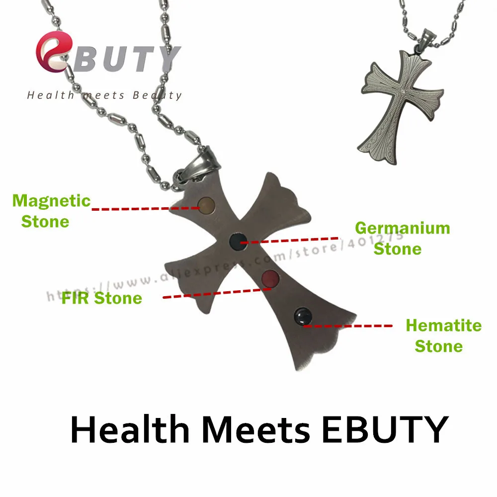 Подвеска из нержавеющей стали для мужчин Модный кулон с германиевым FIR шариком