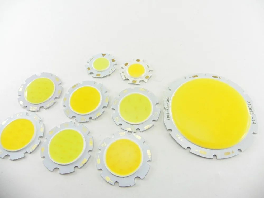 50 шт./лот COB 3 Вт 5 7 10 led cob Чип 240 1200lm боковые 20 28 мм точечные светильники чип на борту