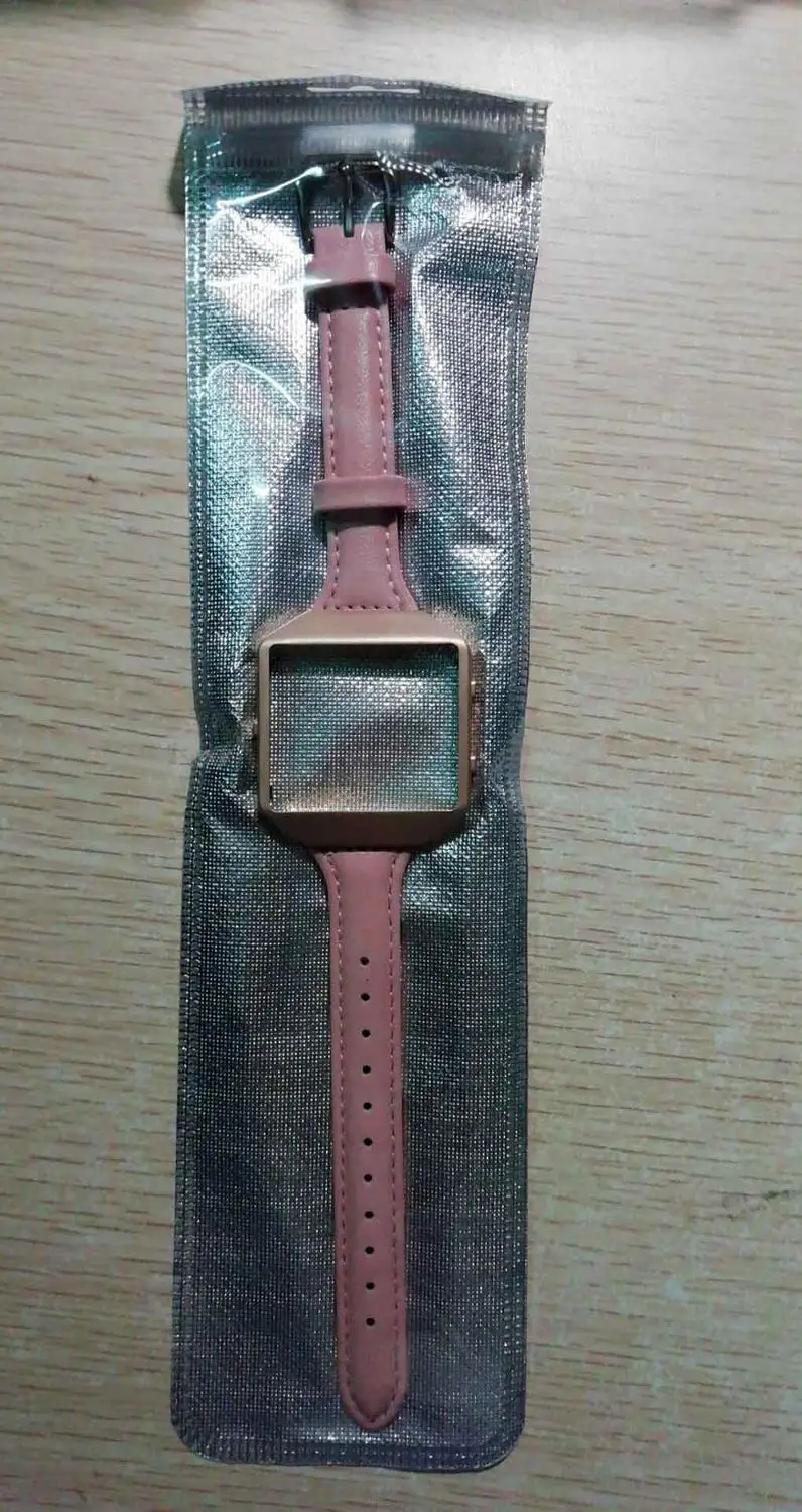 FBB21APink Кожаные браслеты с металлической рамой совместимы Fitbit Blaze Смарт-часы классические из натуральной кожи заменить мужские Т-ремень для женщин и мужчин - Цвет ремешка: FBB21APink