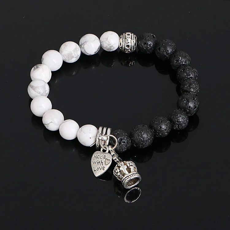 Высокое качество из тигрового глаза с Буддой Корона любовь кулон Браслеты