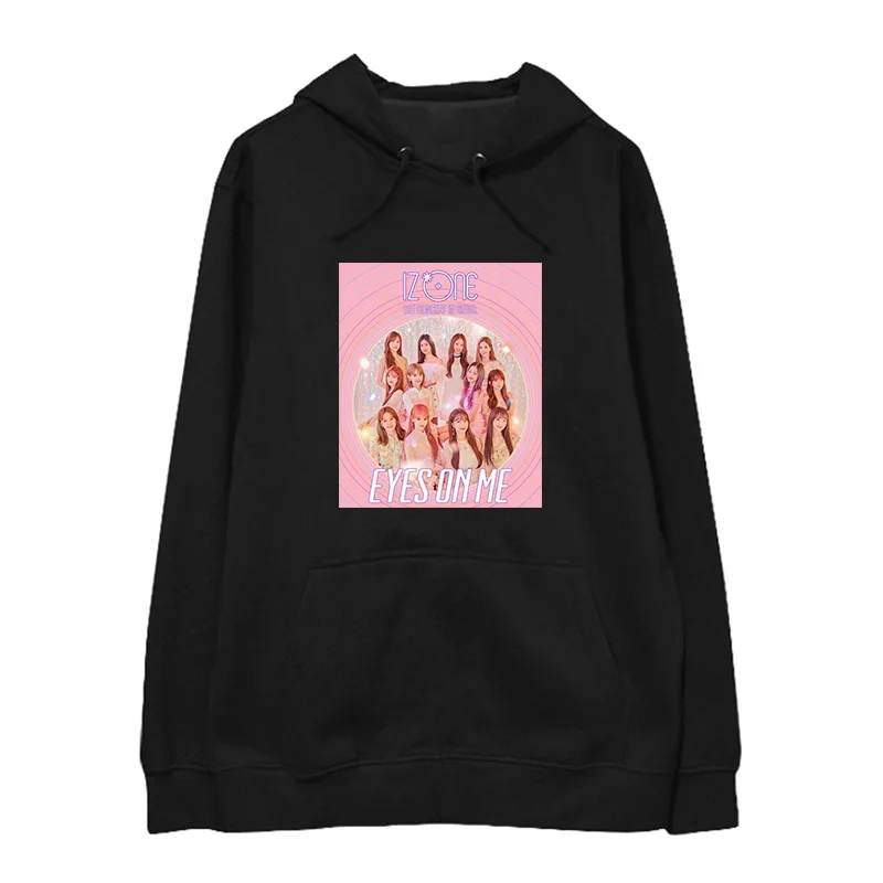 Kpop IZONE альбом глаза на меня толстовка с капюшоном член фото печать хип-хоп пуловер