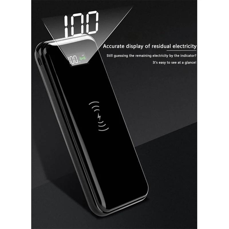 NOHON Беспроводная Быстрая зарядка Dual USB Power Bank зарядное устройство для iPhone Huawei Xiaomi