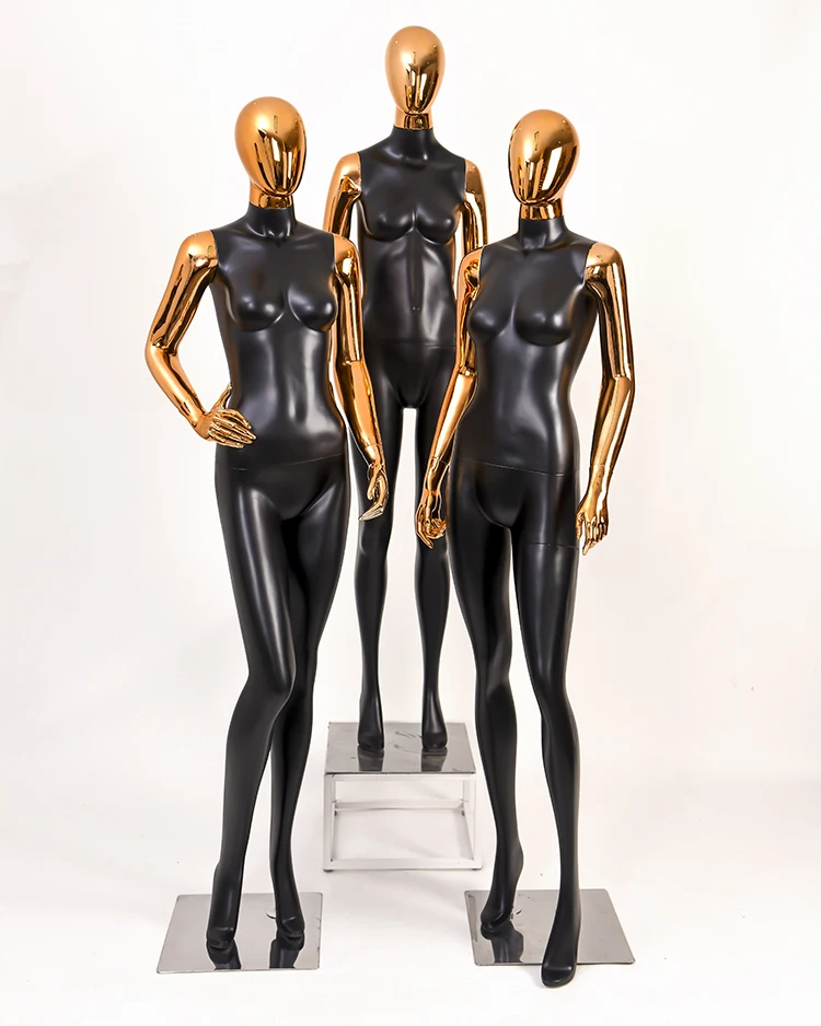 Модный магазин манекен с гальваническим покрытием женский на все тело