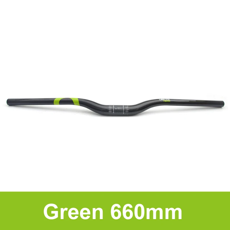 rise 660mm Ullicyc горный велосипед 3K полностью углеродный руль велосипеда части велосипеда зеленый 5 градусов/9 градусов 31,8*580 мм~ 740 мм CB230 - Цвет: rise 660mm