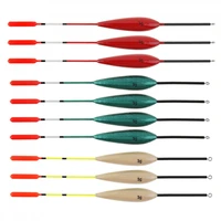 10pcslot high quality mixed colors rock fishing float long shot striking balsa bobber with big buoyancy accessories
