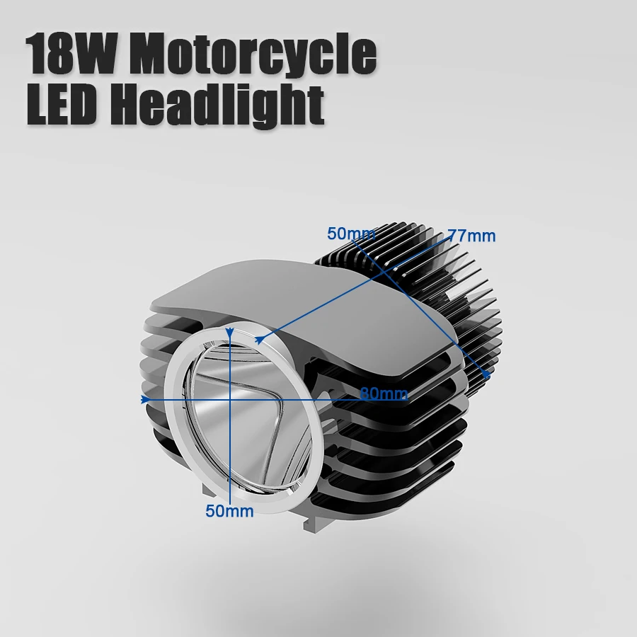 SAARMAT 2 шт мотоциклетные фары для мотокросса led 6000k белый 2700LM 18W подсветка двигателя