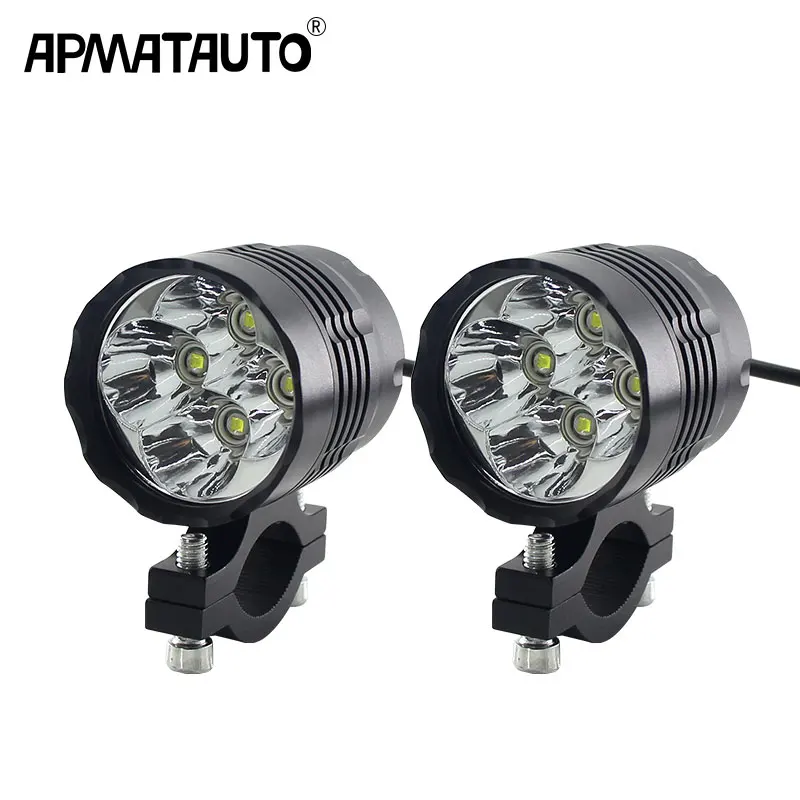 

2pcs Motorcycle Headlight for T6 chip 10W Fog Spot White Waterproof Driving Spot LED Motorcycles Electric Bicycles light 12v-72v