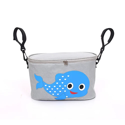 whale Универсальная многофункциональная сумка для детской коляски с несколькими карманами, мультяшная подвесная сумка, Детская сумка для хранения и переноски, корзина-органайзер для коляски - Цвет: whale