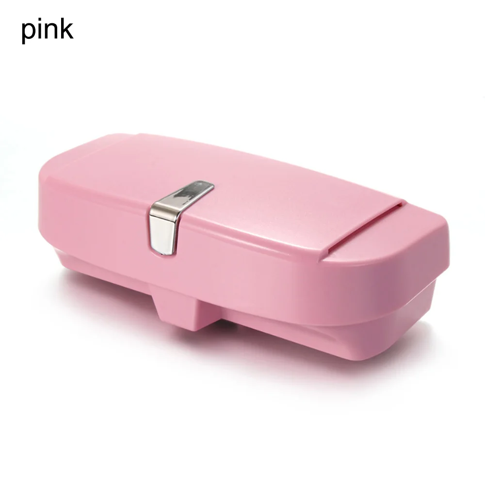 pink 1 шт. многофункциональный автомобильный универсальный солнцезащитный козырек Чехол для очков держатель коробка для хранения с зажимом для карт авто аксессуары для интерьера - Название цвета: pink