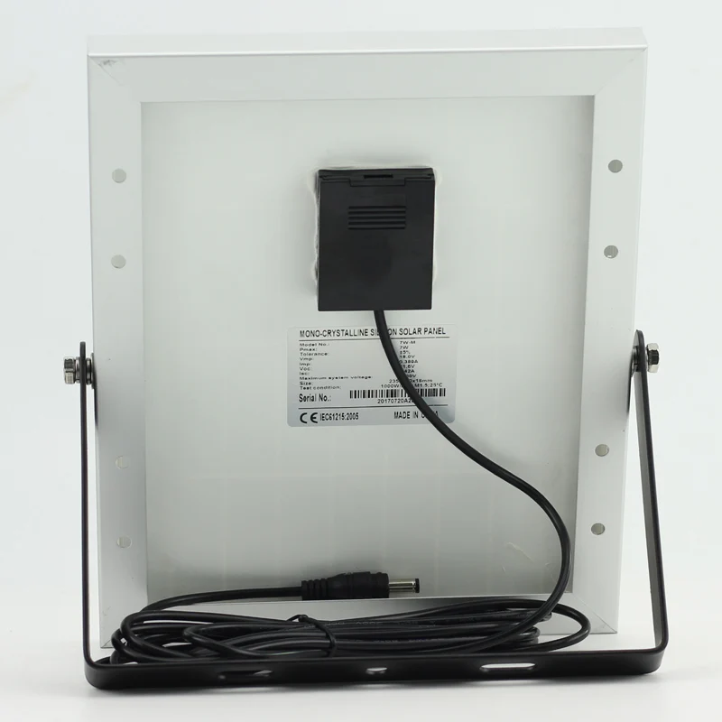 7W18V солнечная панель с монтажным кронштейном и кабелем постоянного тока 2 8