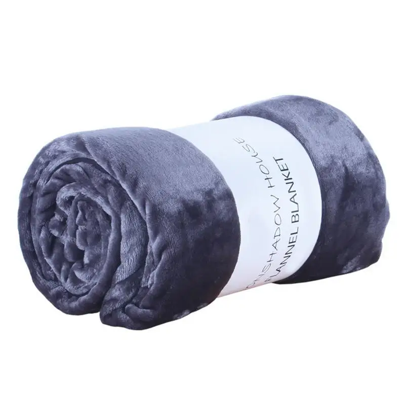Dark Grey Комфортное Фланелевое спальное одеяло супер шелковистая мягкая ткань Элегантный легкий всесезонные поставки одеяла для дома и офиса - Цвет: Dark Grey