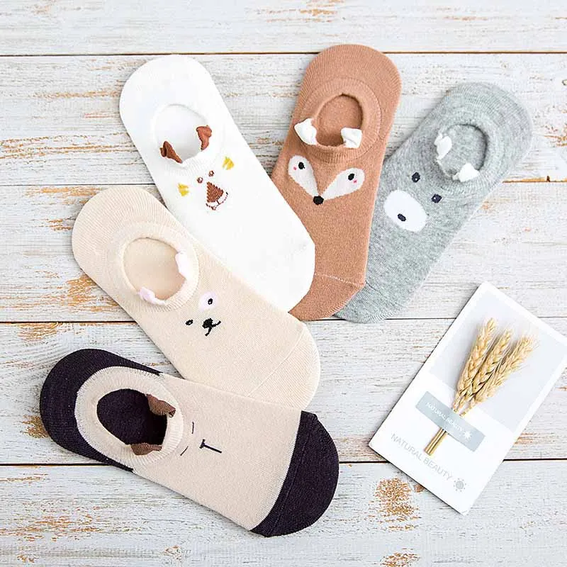 Женские хлопковые тонкие короткие носки с закрытым носком модные со
