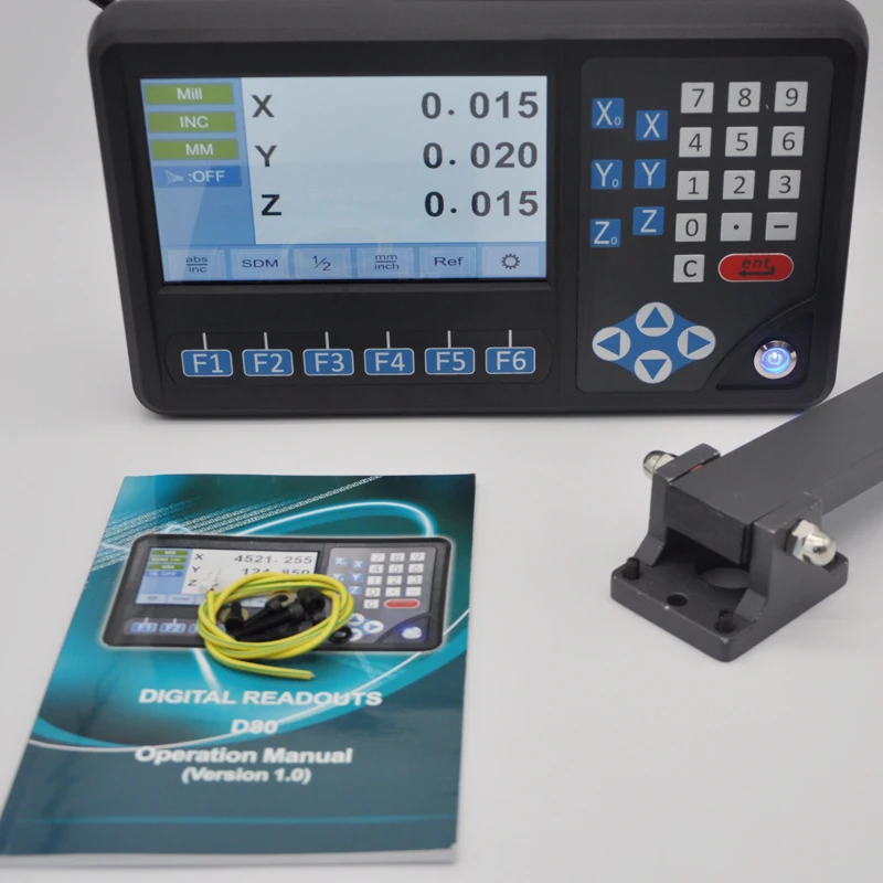 3 оси Dro compely kit токарный станок. шт. линейные весы с RPM Funtion или RS232|Приборы для