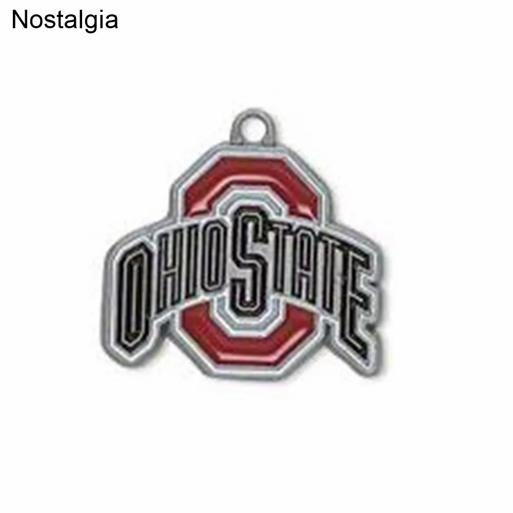 Ohio State 5 шт. бейсбольная и университетская футбольная команда эмалевые Подвески для браслета ожерелье Diy ювелирных изделий - Окраска металла: Ohio State