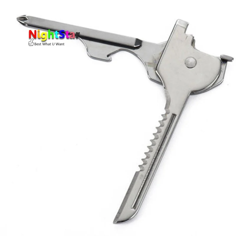 6 в 1 Utili Key брелок многофункциональный инструмент нержавеющая отвертка EDC