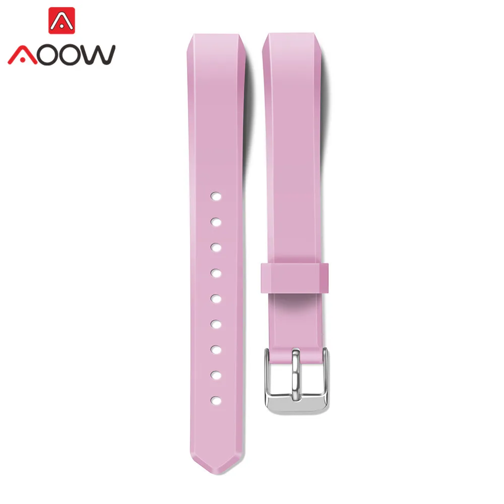 Pink Силиконовый мягкий браслет для часов для Fitbit Alta/Alta HR умные часы безопасный Фитнес Спорт Водонепроницаемый сменный Браслет ремешок - Цвет ремешка: Pink