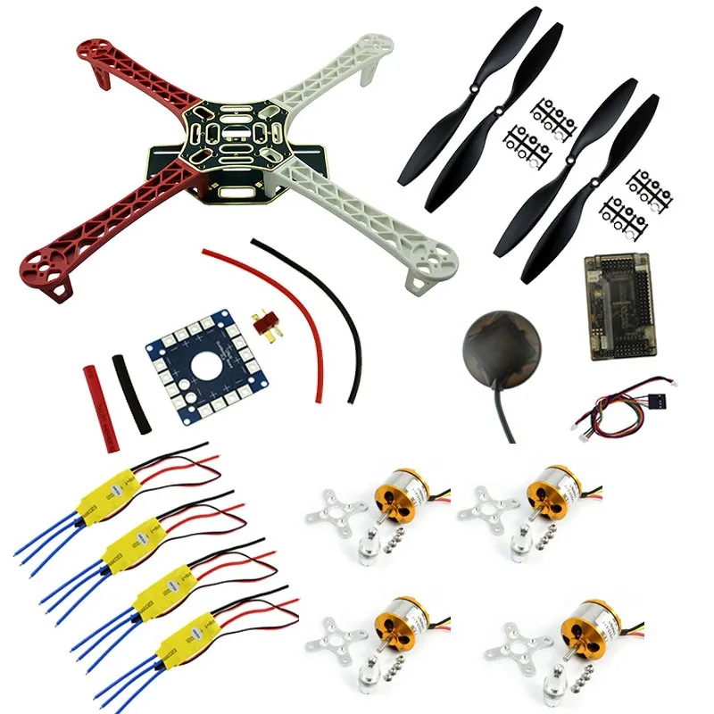 F450 FPV комбо Квадрокоптер Рама стойки комплект с APM2.8 6 м GPS 2212 1000KV двигатель 30A ESC 1045